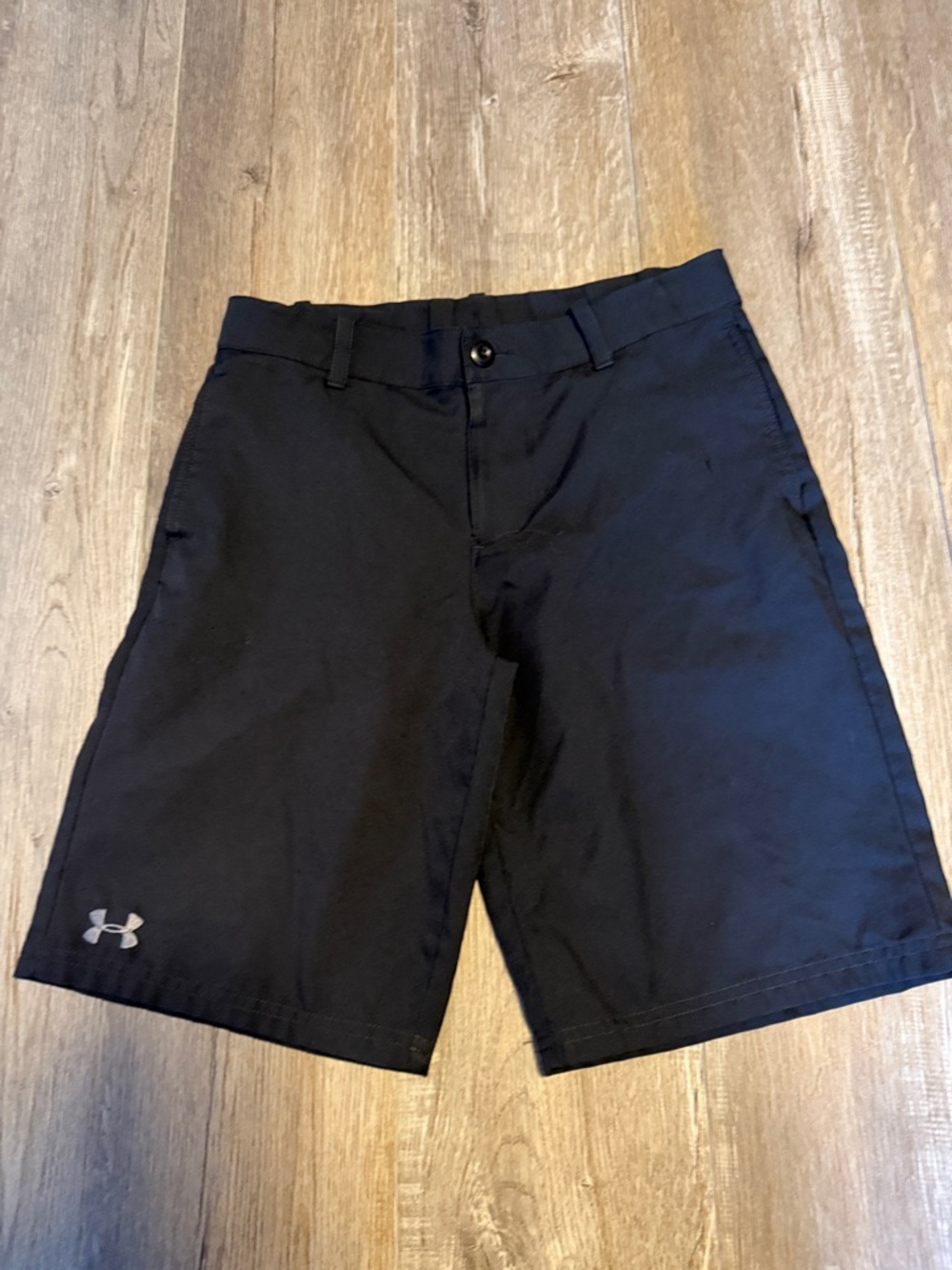 Under Armour Loose Boy’s Black Athletic Shorts with Logo
